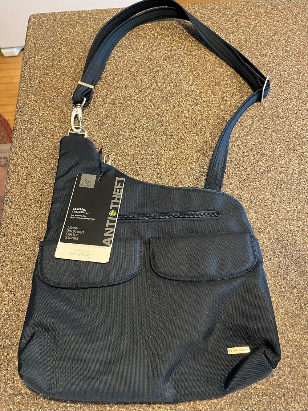Travelon navy blue Anti-Theft Crossbody Messenger Bag